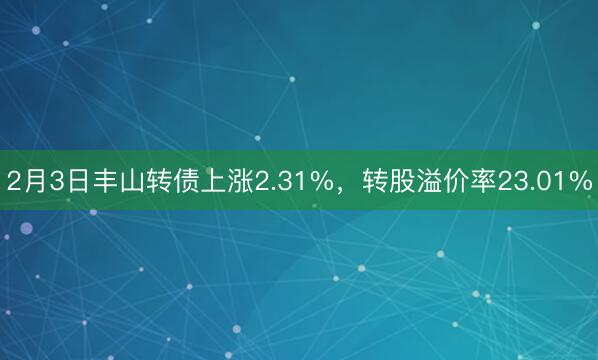2月3日丰山转债上涨2.31%，转股溢价率23.01%