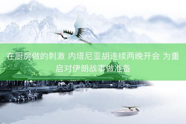在厨房做的刺激 内塔尼亚胡连续两晚开会 为重启对伊朗战事做准备
