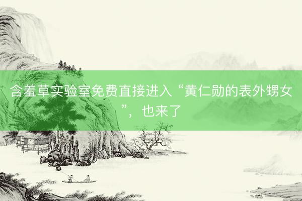 含羞草实验室免费直接进入 “黄仁勋的表外甥女”，也来了