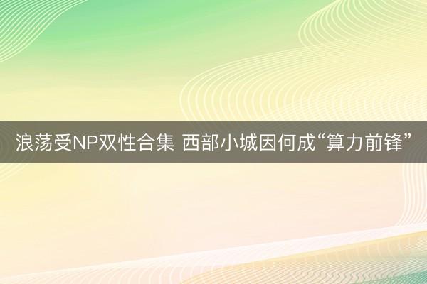 浪荡受NP双性合集 西部小城因何成“算力前锋”
