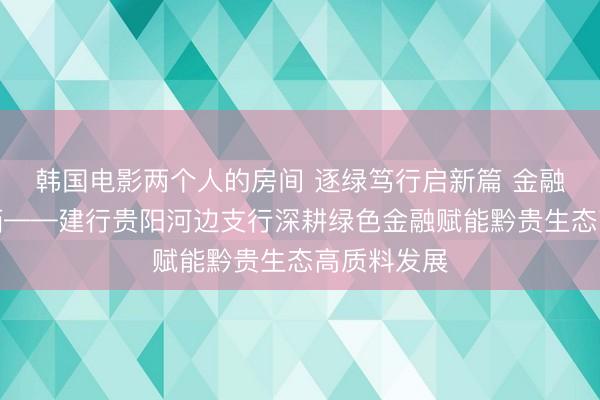 韩国电影两个人的房间 逐绿笃行启新篇 金融润黔绘制画——建行贵阳河边支行深耕绿色金融赋能黔贵生态高质料发展