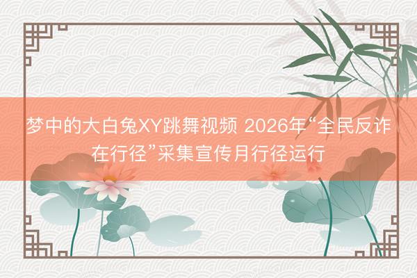 梦中的大白兔XY跳舞视频 2026年“全民反诈在行径”采集宣传月行径运行